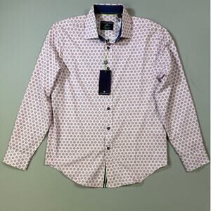 Society of Threads Men's Regular-Fit Non-Iron Dress Shirt pink medium  $80